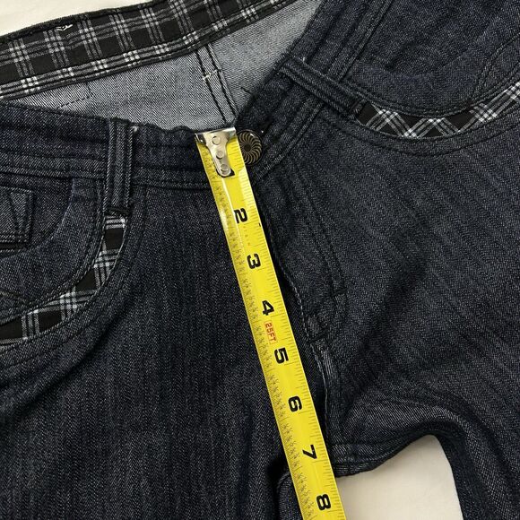 OLAY Womens Denim Jeans Size 3 Dark Blue Decorative Stretch Slim Low Wist - Picture 7 of 9